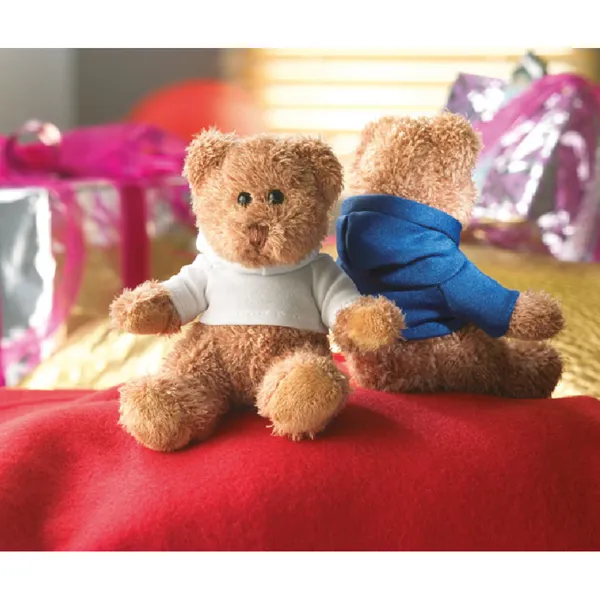 Pluche Teddybeer in Sweater met Capuchon - Verkrijgbaar in Drie Kleuren