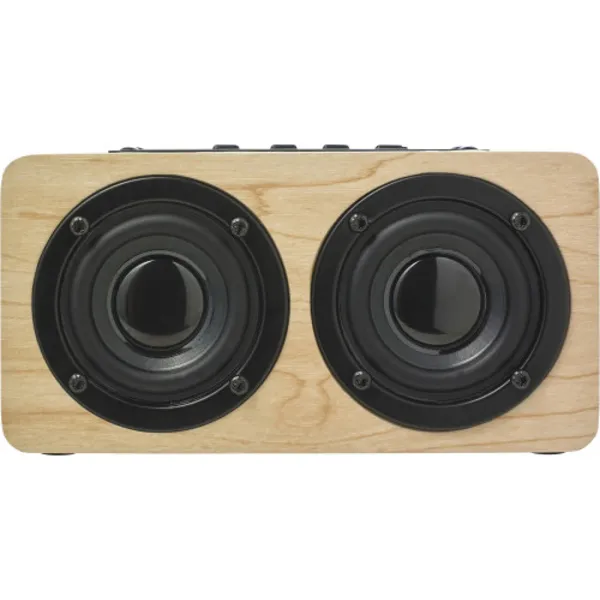 Draadloze Houten Speaker met Dubbele 5W Luidsprekers