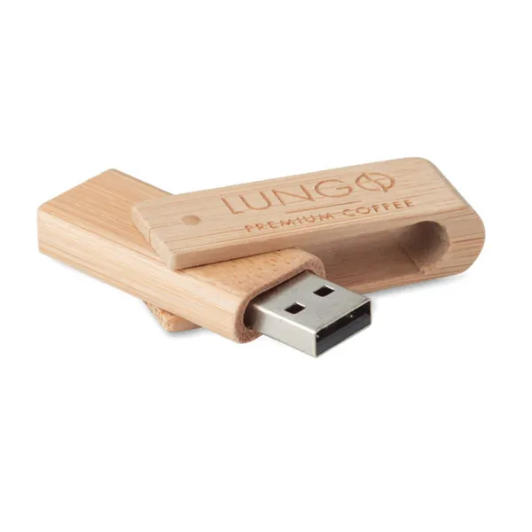 Bamboehouten 16GB USB 2.0 Stick met Carbon Finish