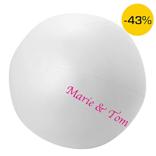 Witte Opblaasbare PVC Strandbal - Perfect voor Zomerplezier en Promotie